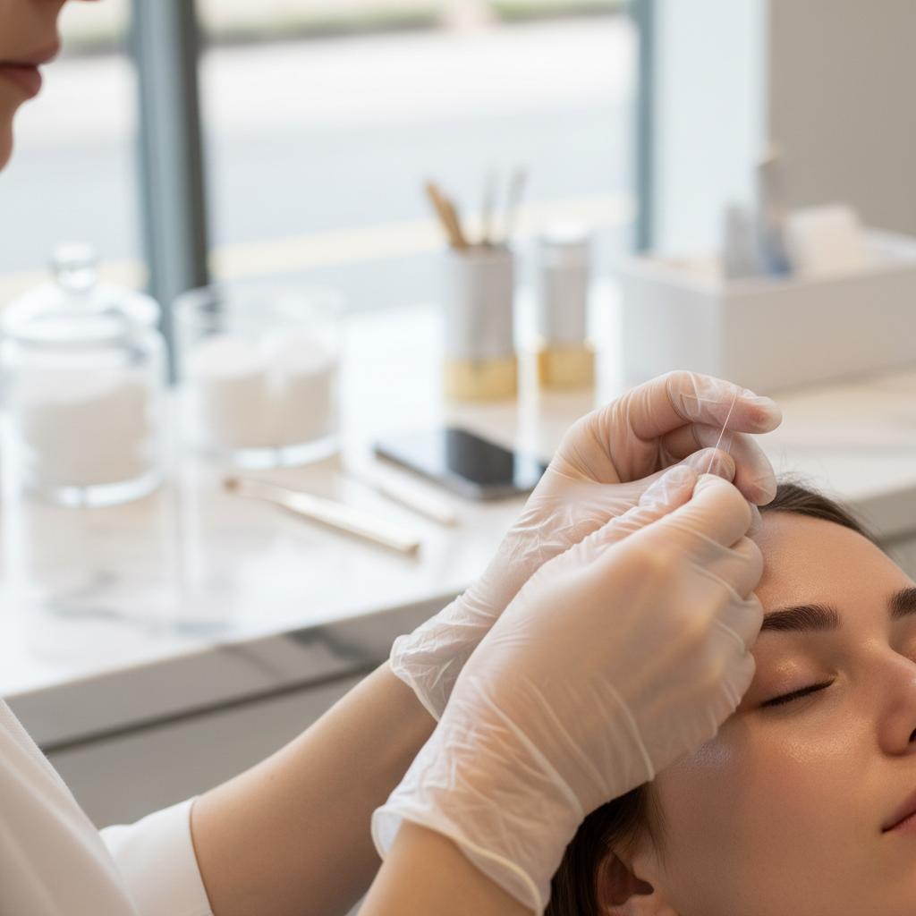 Depilacion y diseño de cejas con hilo6